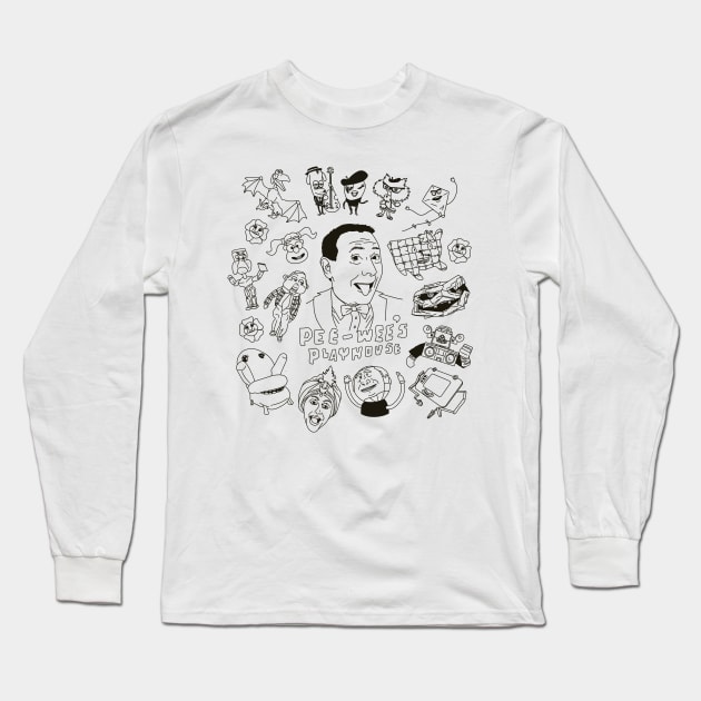 Pee-Wee’s Playhouse Long Sleeve T-Shirt by Psychic Lemonade